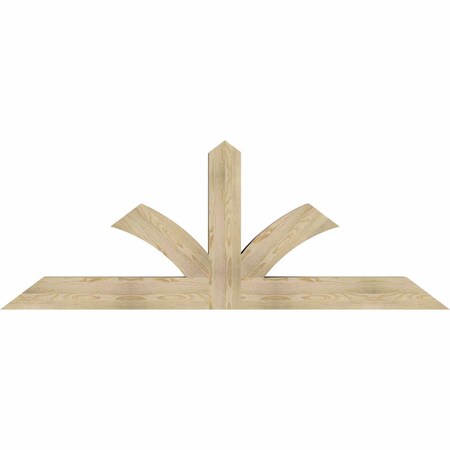 Ekena Millwork Richland Rough Sawn Timber Gable Bracket, Douglas Fir, 84"W x 31"H x 6"D x 6"F, 9/12 Pitch GBW084X31X0606RIC00RDF